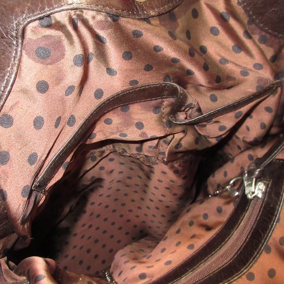 Oversized Brown COWHIDE Leather Shoulder Strap Hand Bag Purse Tote Hobo Travel - Picture 7 of 15